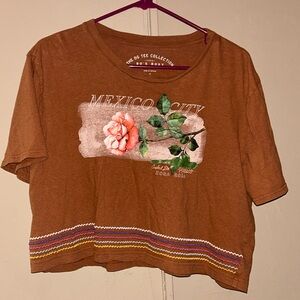 Rustic brown women’s crop top